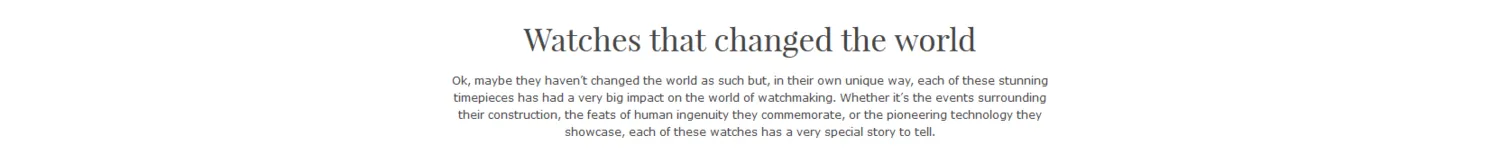 Sample Copy from Watches that changed the world guid