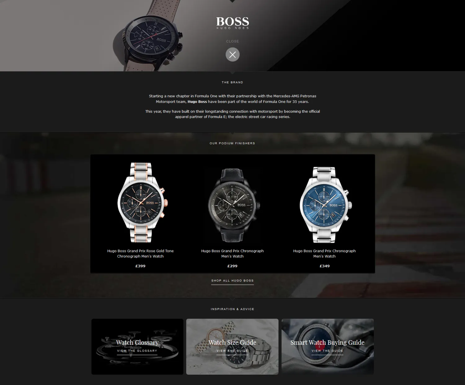 Sample Copy from Motor Racing article