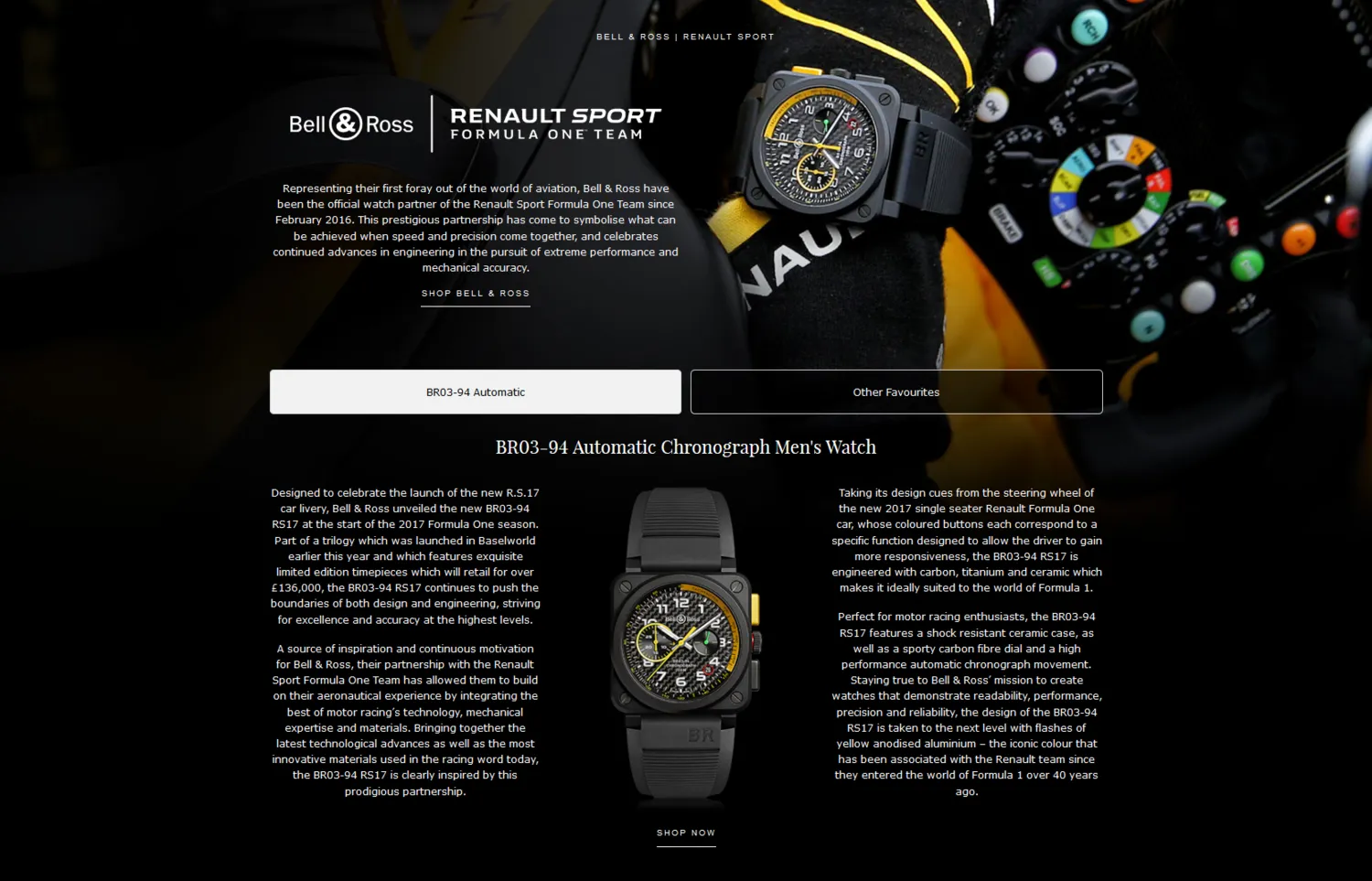 Sample Copy from Formula One Watch guide