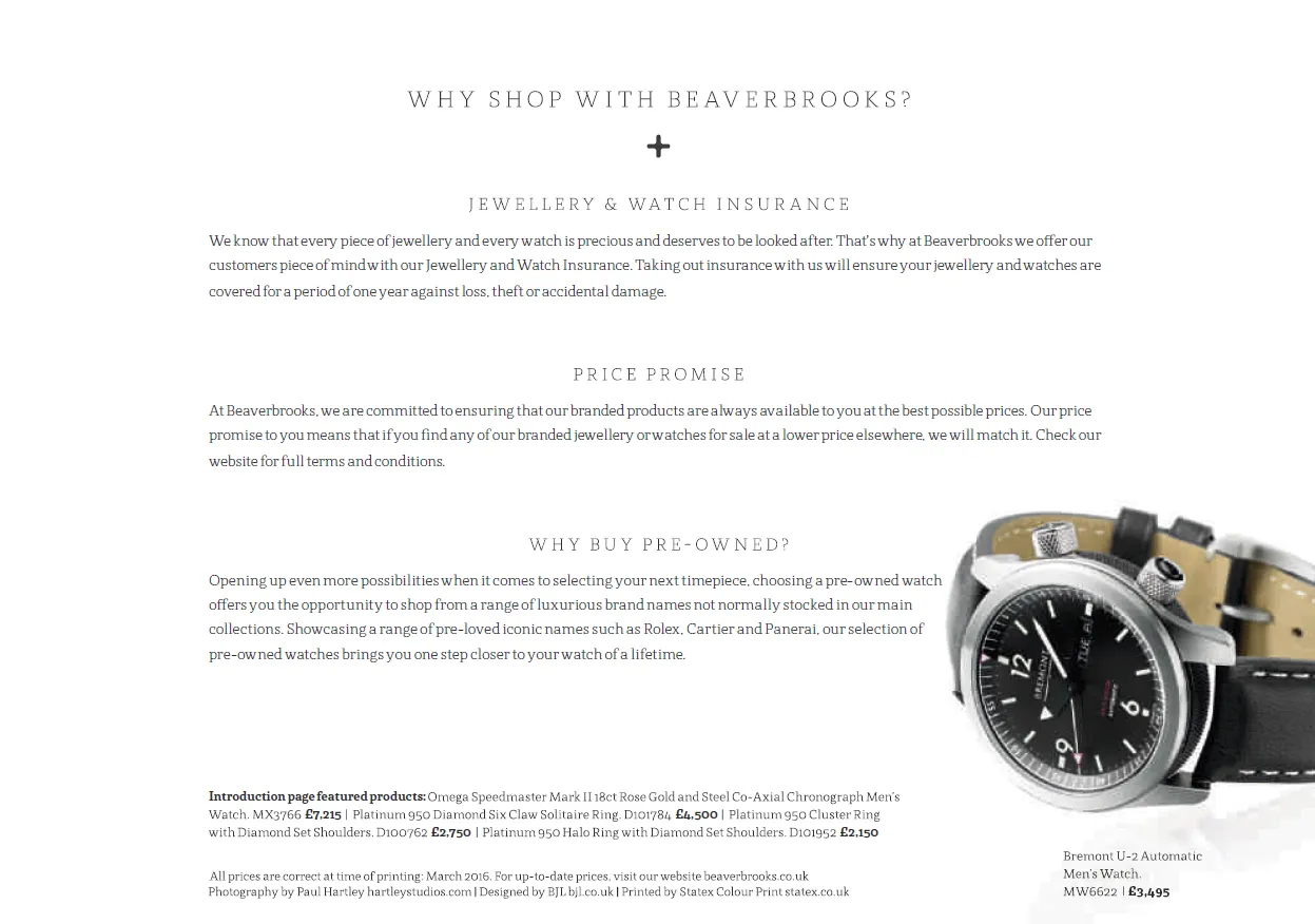 Sample Copy from Luxury Brochure