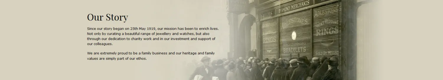 Sample Copy from About Beaverbrooks webpage