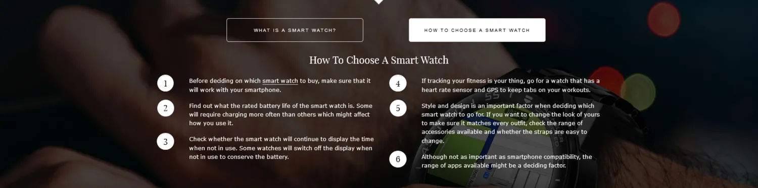 Sample Copy from Smartwatch Buying Guide