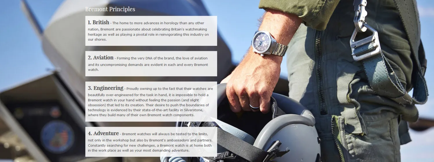 Sample Copy from Bremont watches guide