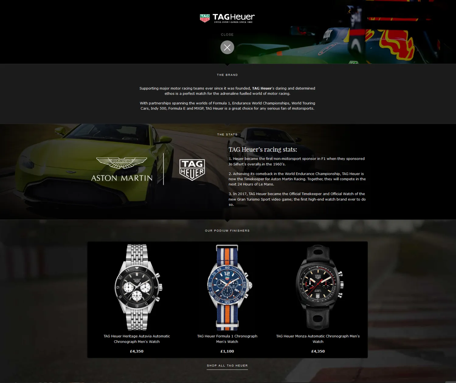 Sample Copy from Motor Racing article