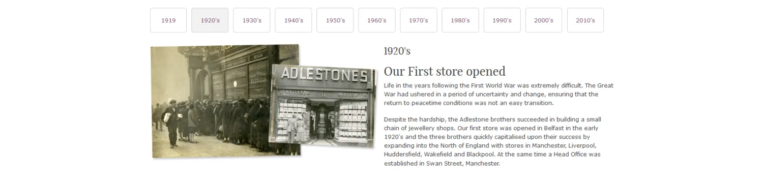 Sample Copy from About Beaverbrooks webpage