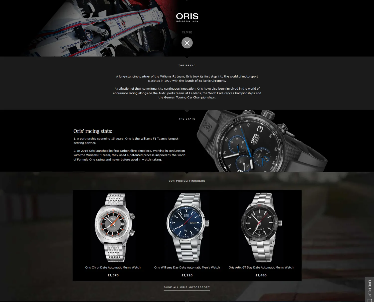 Sample Copy from Motor Racing article