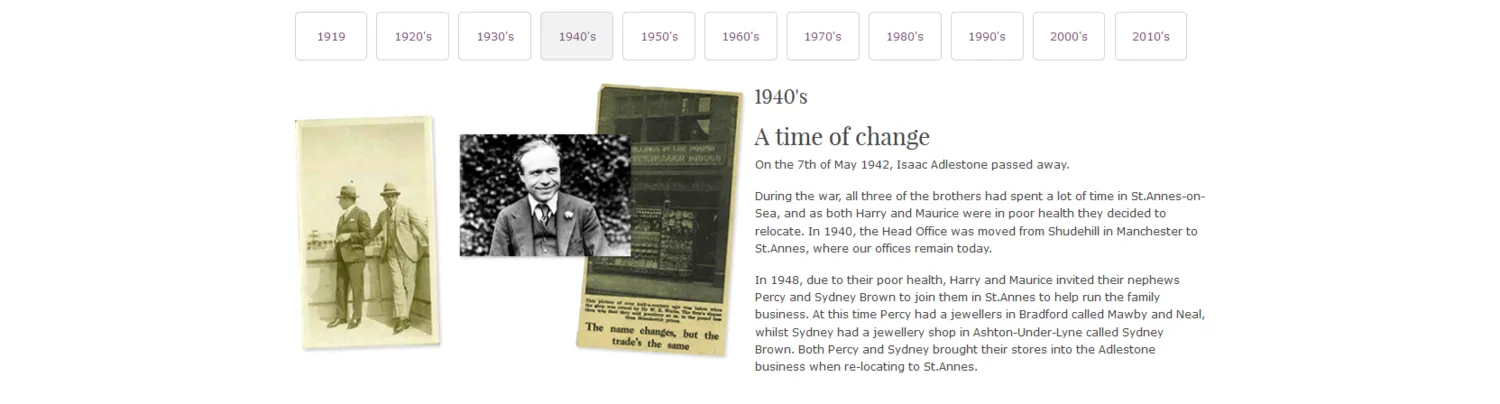 Sample Copy from About Beaverbrooks webpage